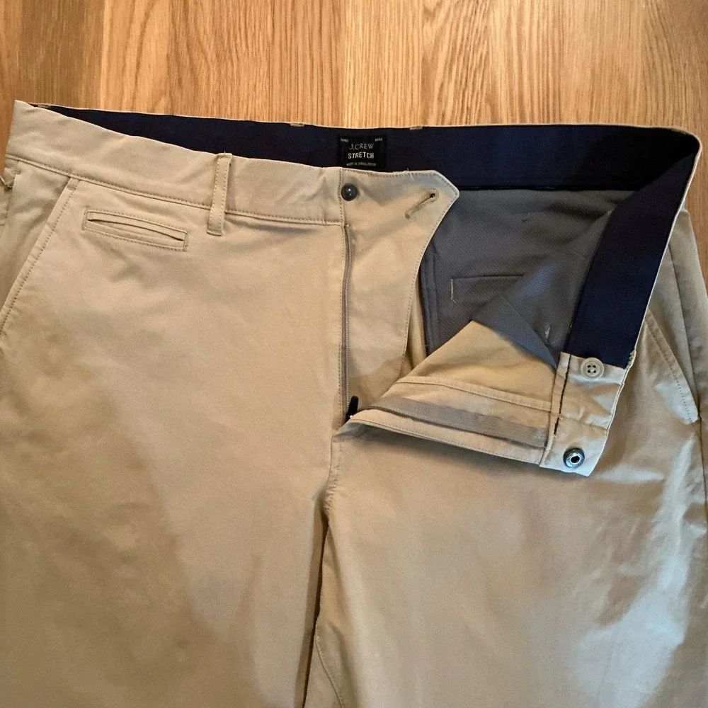 J.Crew 770 Straight Chino Pants 36x29 Khaki Stretch Re-Imagined BAW003 Slim